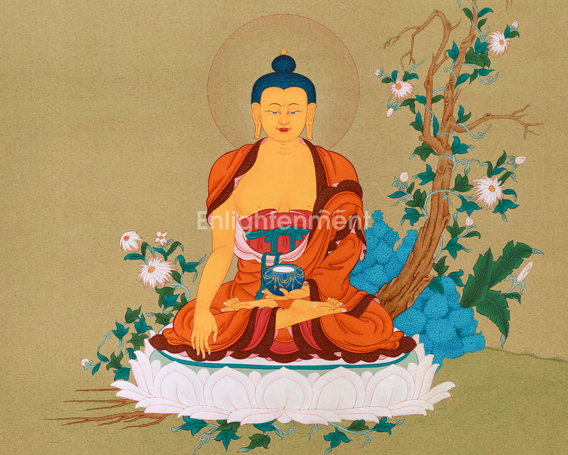 Enlighten Buddha Thangka | Minimalist Buddhist Artwork