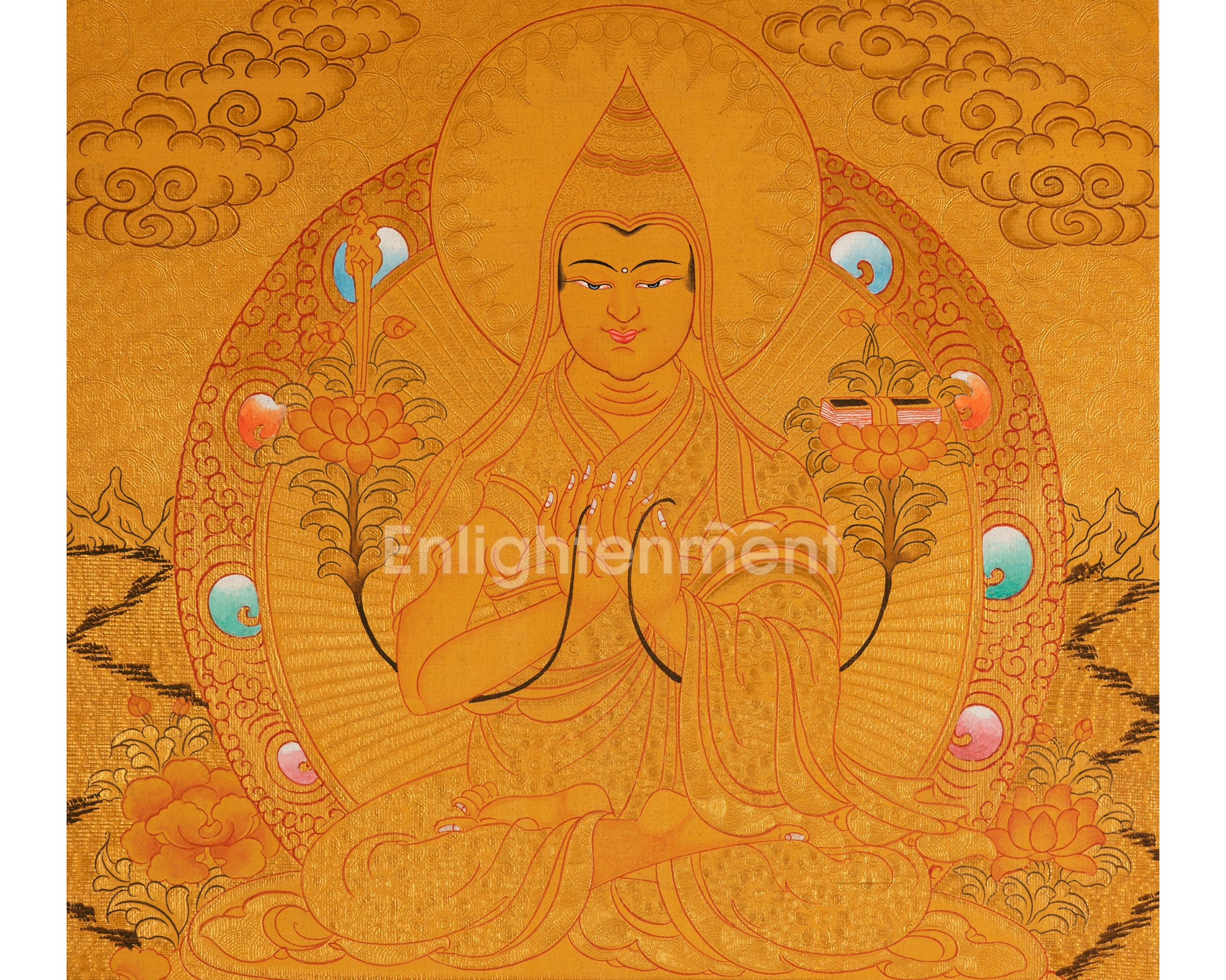 Tsongkhapa Thangka | Tibetan Buddhist Artwork | Wall Decors