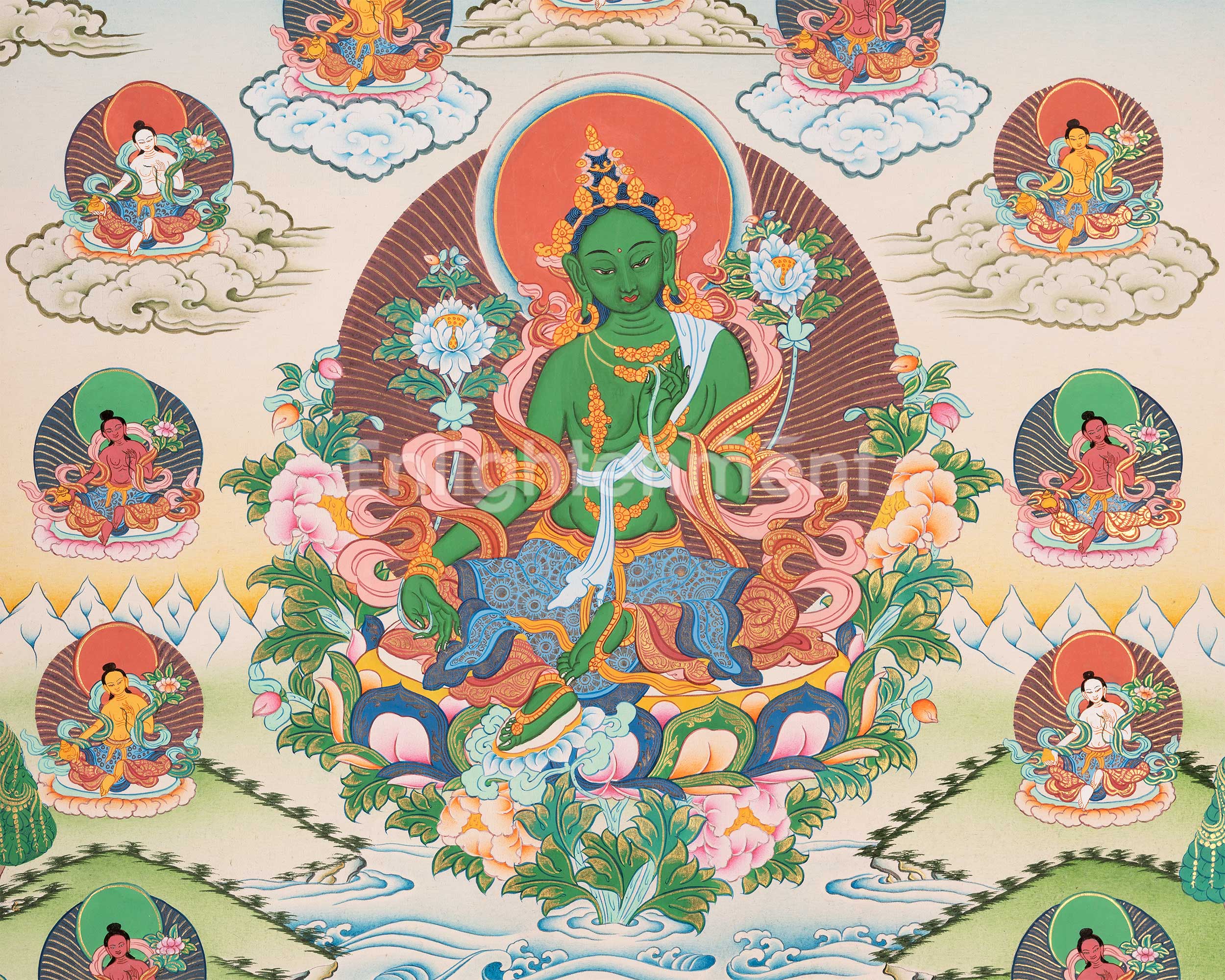 21 Tara Thangka | Religious Buddhist Art | Wall Decors