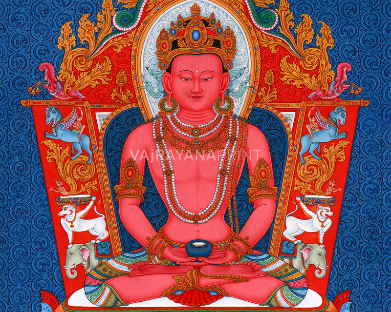 High-Quality Amitabha Buddha Giclee Canvas Print | A Spiritual Journey to Pure Land