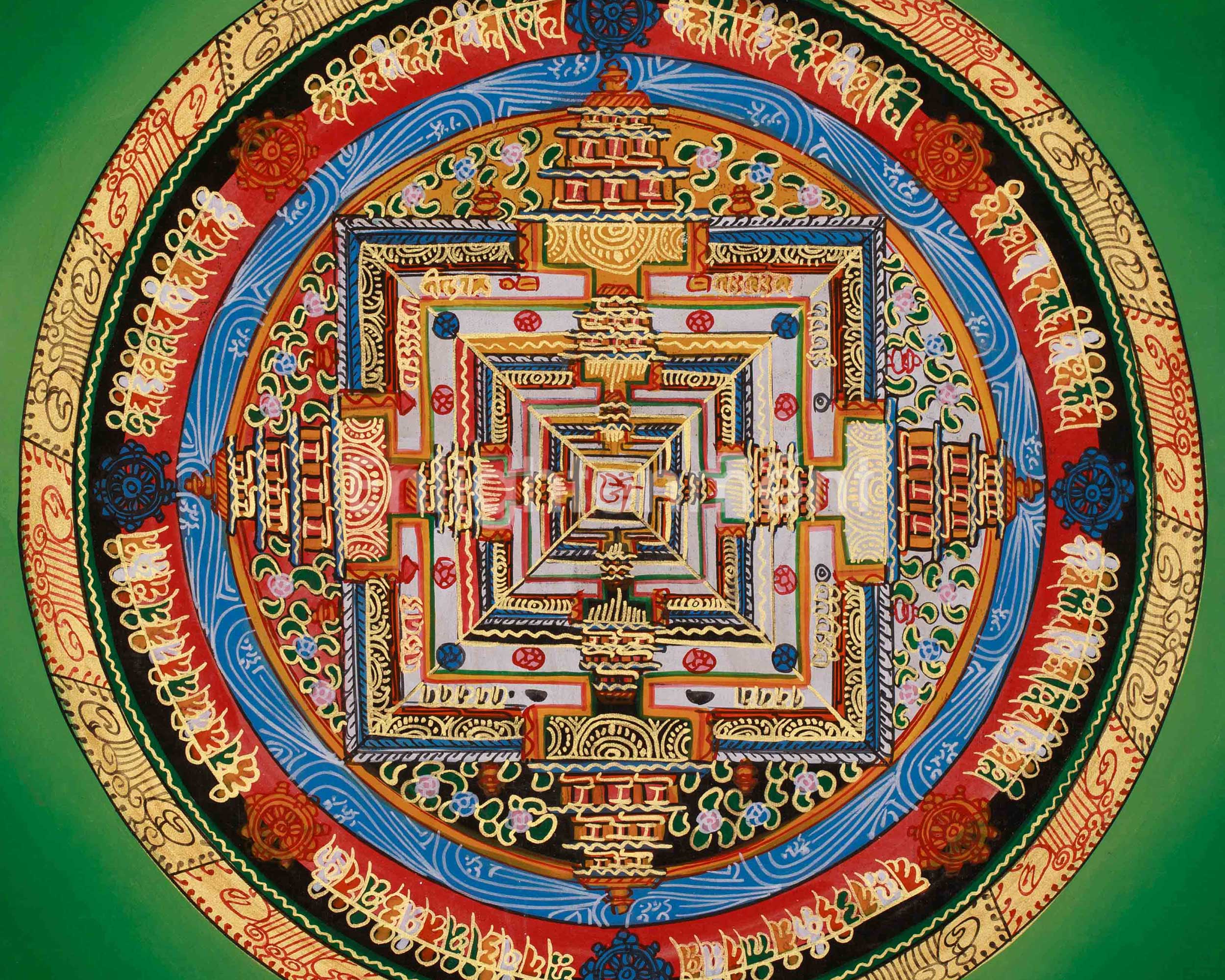 Hand-Painted Meditation Kalachakra Mandala | Wisdom, Balance, and Inner Awakening