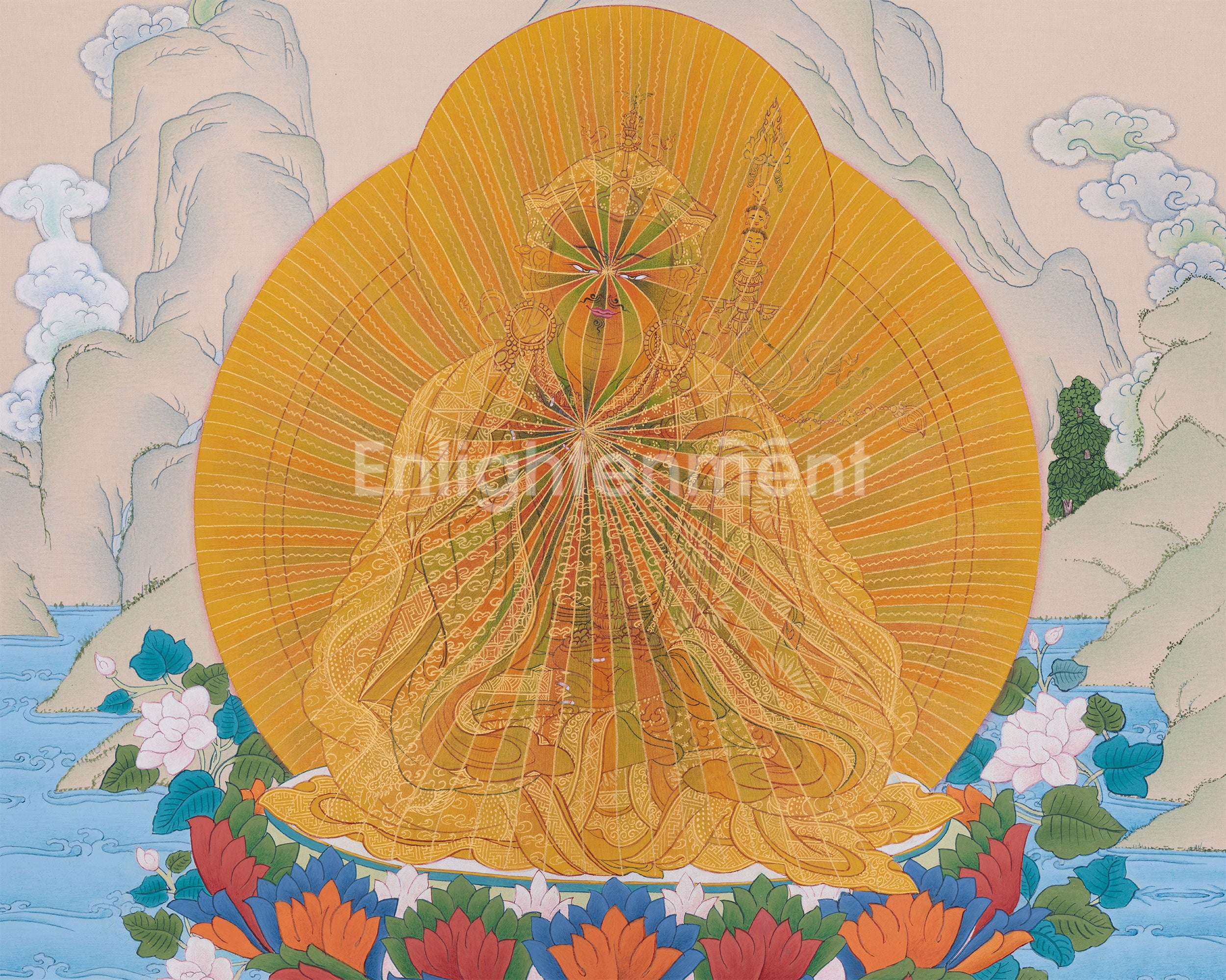Precious Guru Padmasambhava Artwork | Rinpoche In Rainbow Body Form