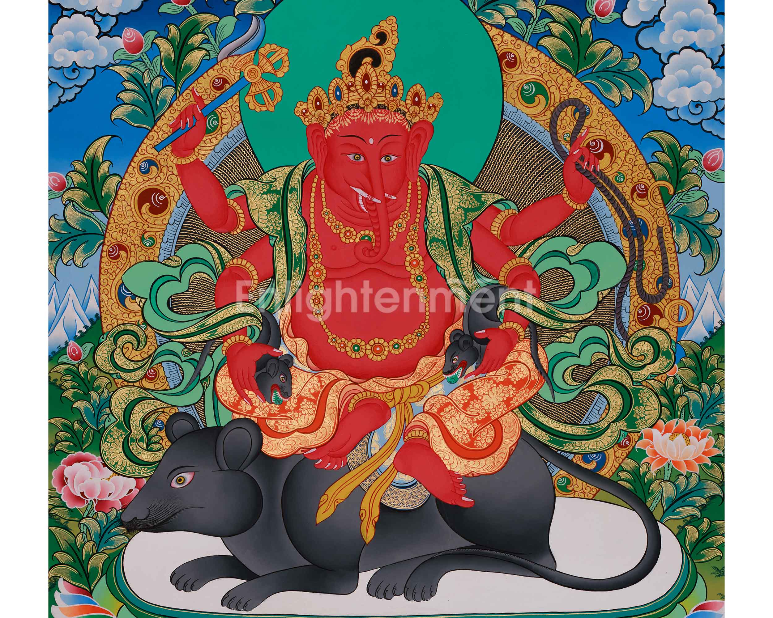 Divine Thangka Of Ganesh | The Remover of Obstacles | Spiritual Blessings