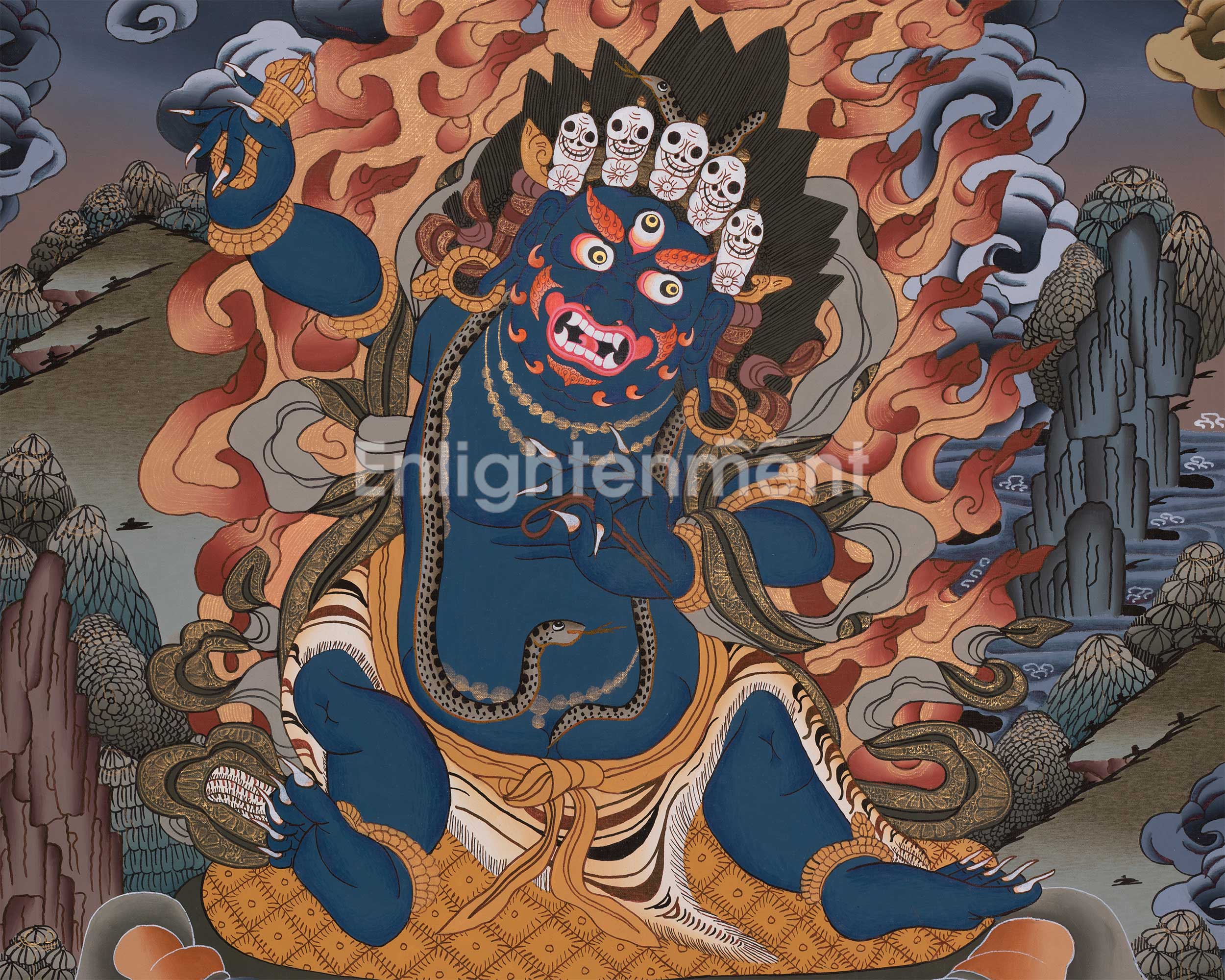 Tibetan Bodhisattva Vajrapani | Symbol of Strength, Protection, and Spiritual Power