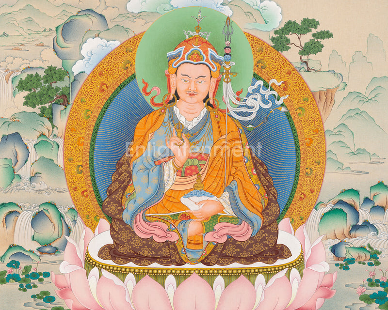 Spiritual Guru Padmasambhava | Thangka of Tibetan Mastery