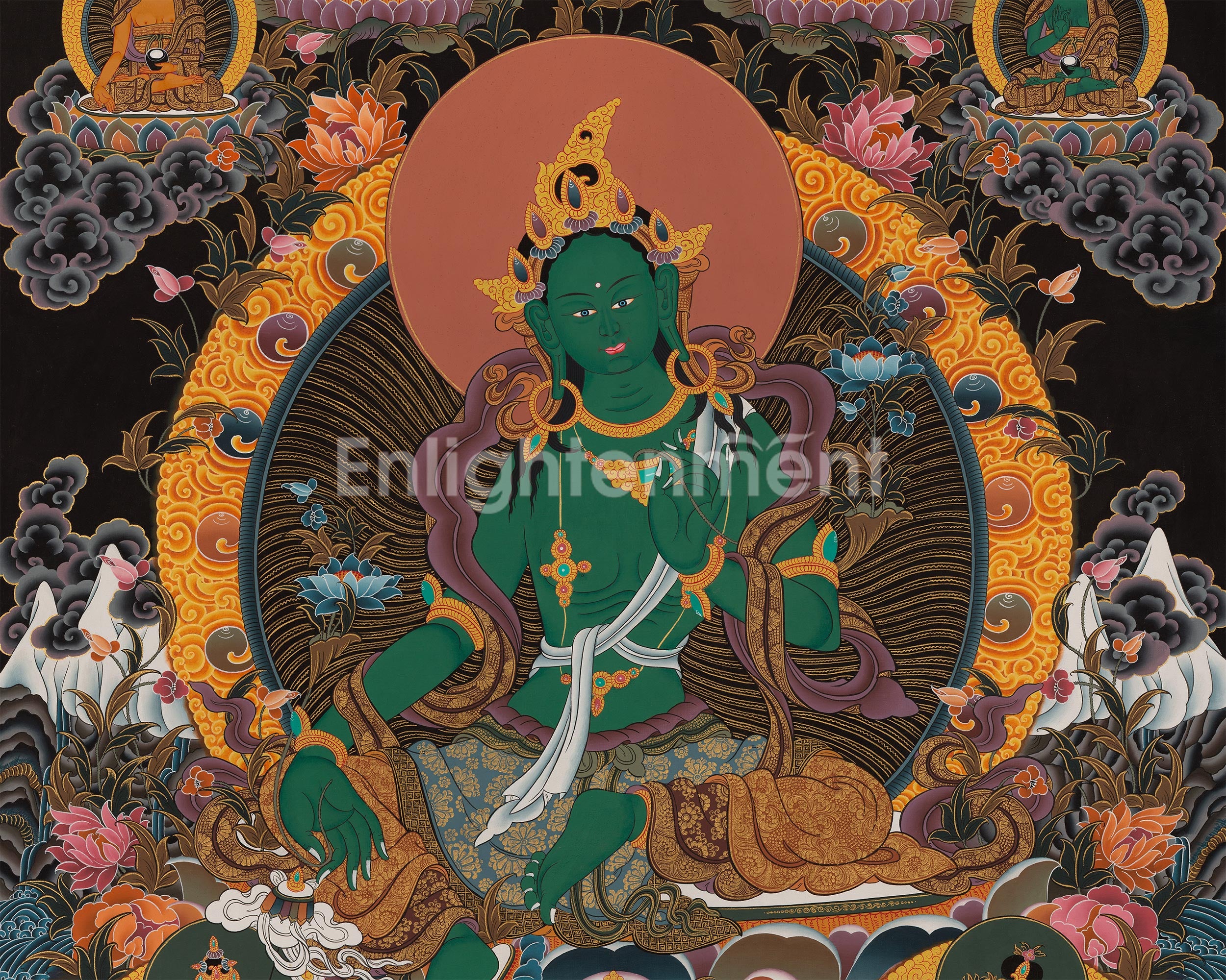 Original Green Tara Thangka | The Goddess of Compassion and Protection