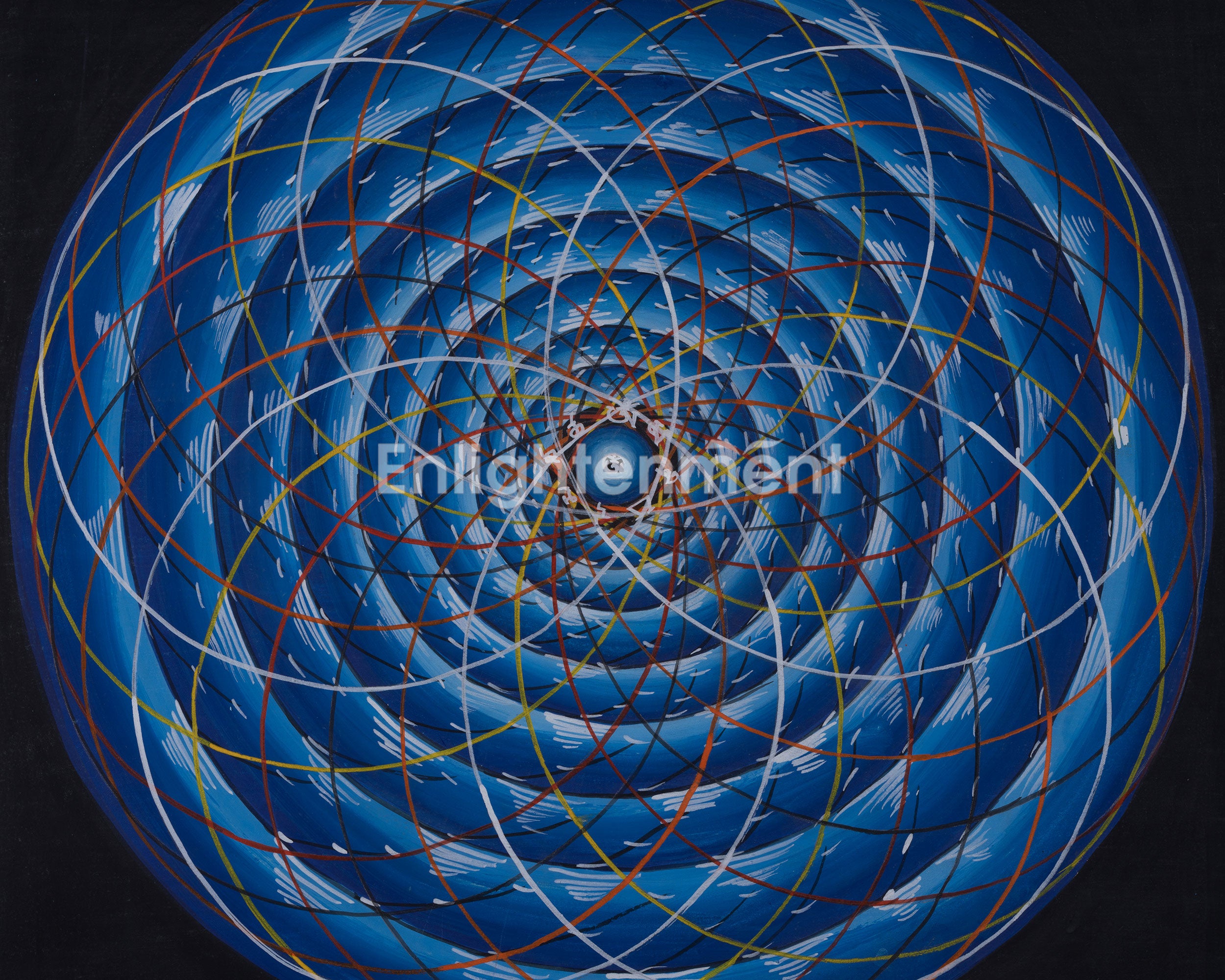 Hand-Painted Cosmic Mandala | Sacred Geometry Art