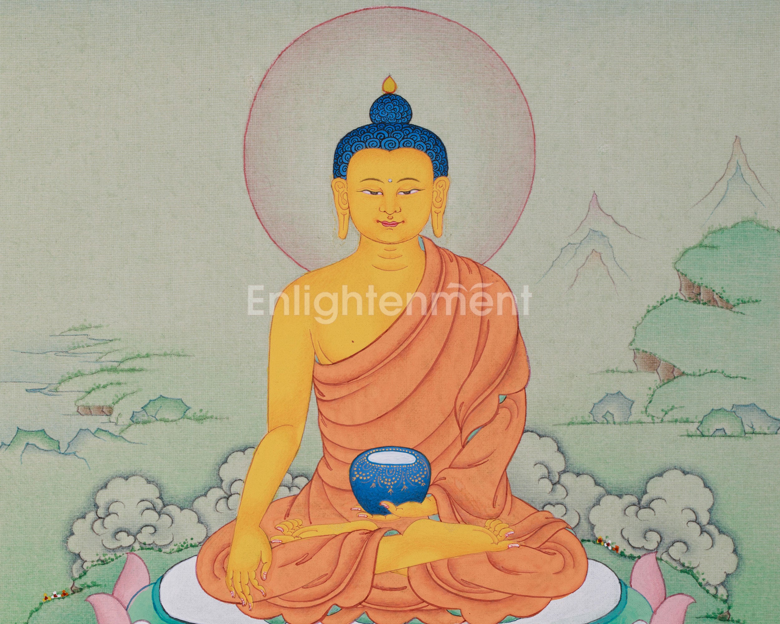 Buddhist Thangka of Shakyamuni Buddha