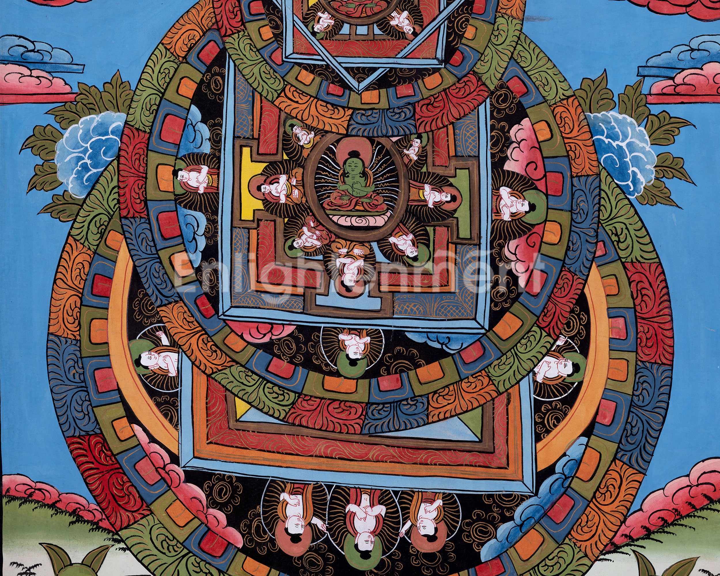 Three Mandala Thangka | Religious Buddhist Painting | Wall Decors
