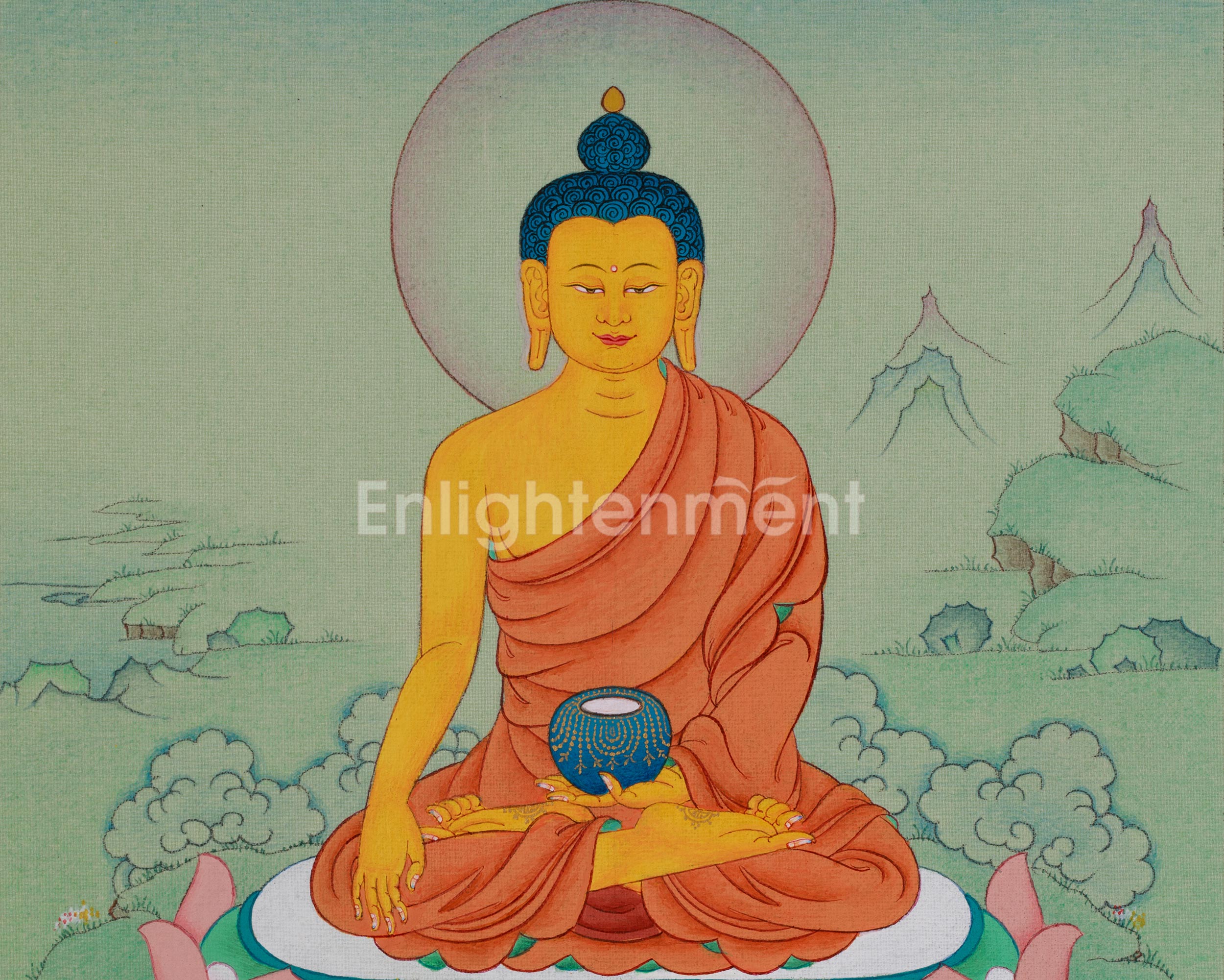 Himalayan Shakyamuni Buddha Thangka | The Awakened One | Path of Enlightenment