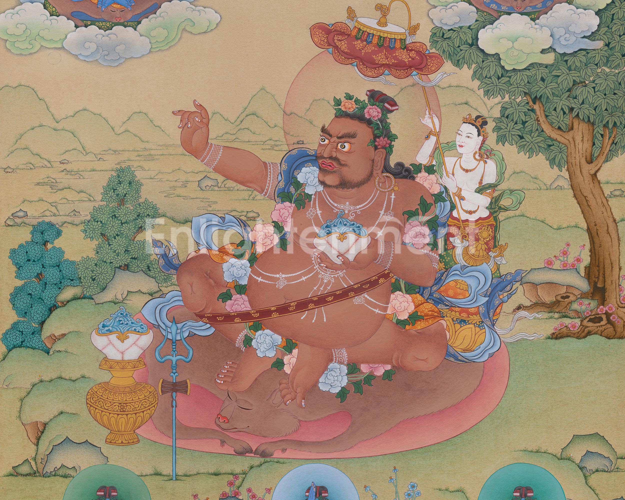 Virupa Artwork | Mahasiddha Thangka | Sakya Lineage Master | Meditation Altar