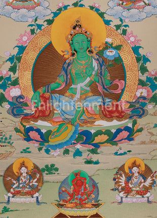 Twenty-One Tara Goddess Thangka | Surya Gupta Tradition