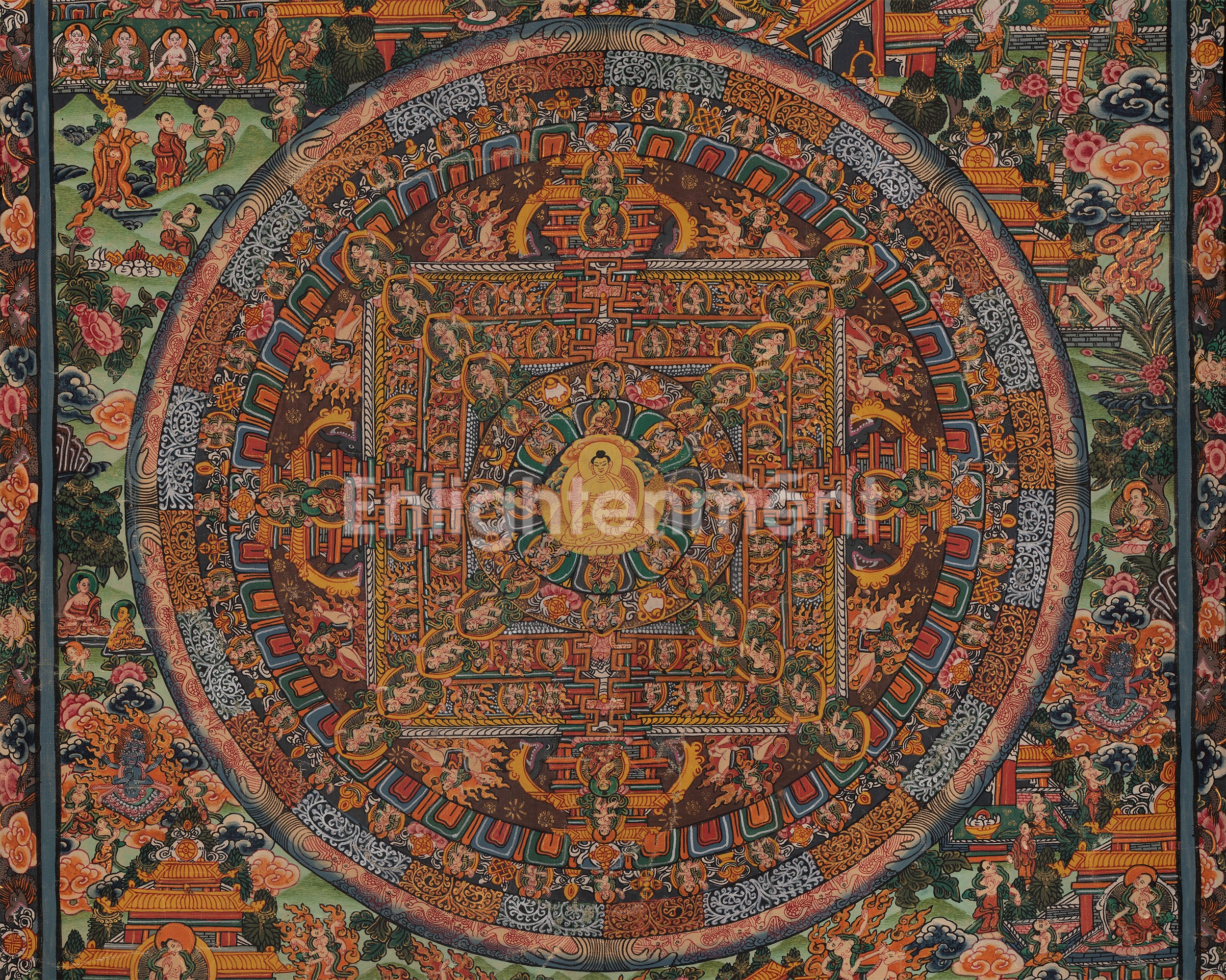 Vintage Shakyamuni Buddha Thangka | Hand-painted Thangka