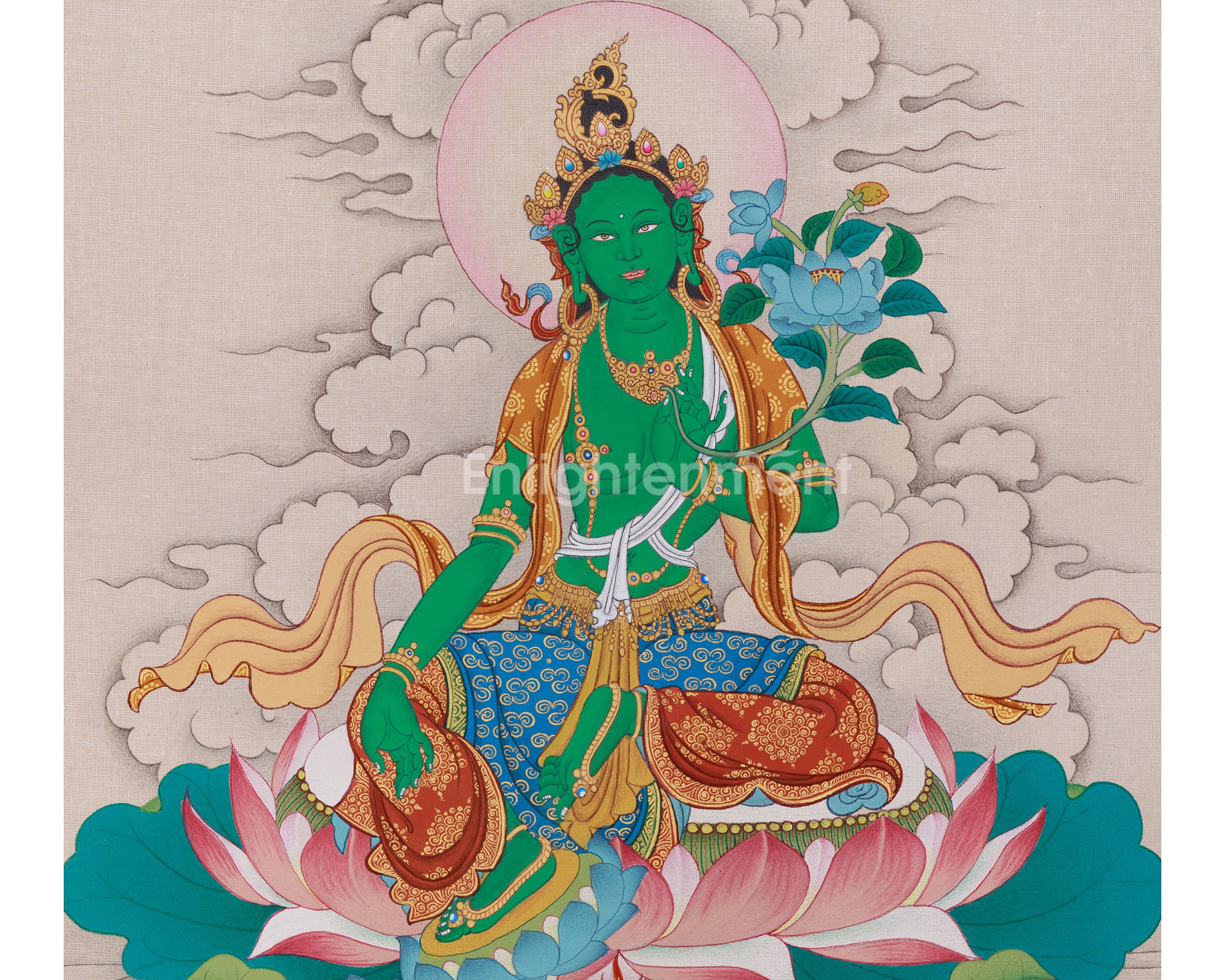 Green Tara Thangka Liberator of Suffering | Symbol of Compassion and Protection