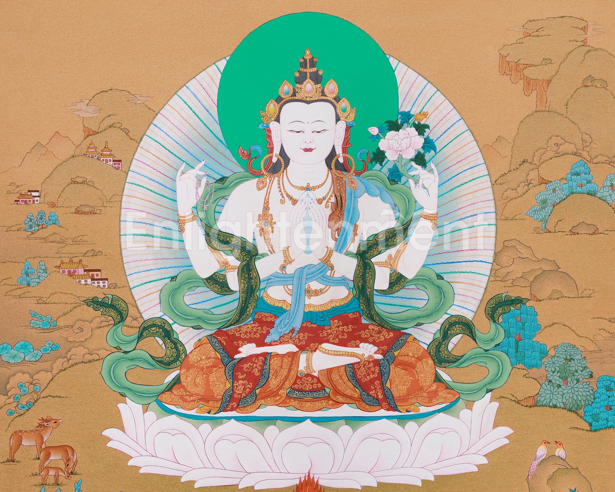 Bodhisattva Chenrezig Painting | Lord of Compassion and Protector of All Beings