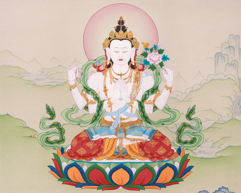 Buddha Avalokiteshvara Thangka Painting