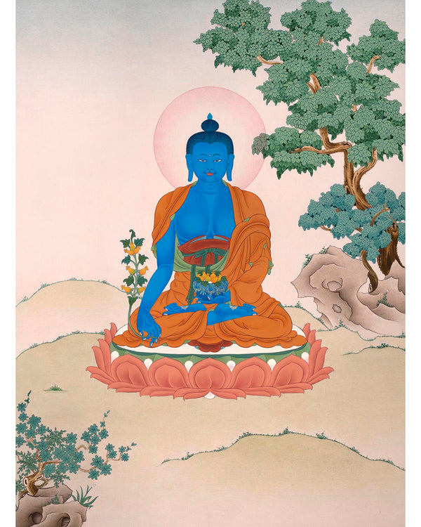 Medicine Buddha Thangka | Tibetan Buddhist Art