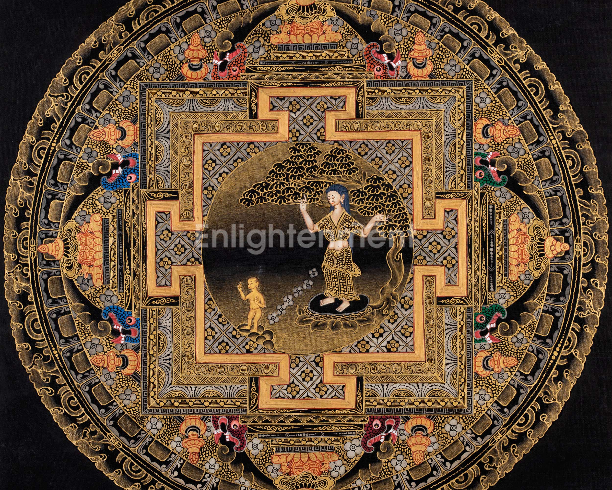 Mayadevi Wall Handing Mandala Thangka | Original Tibetan Painting
