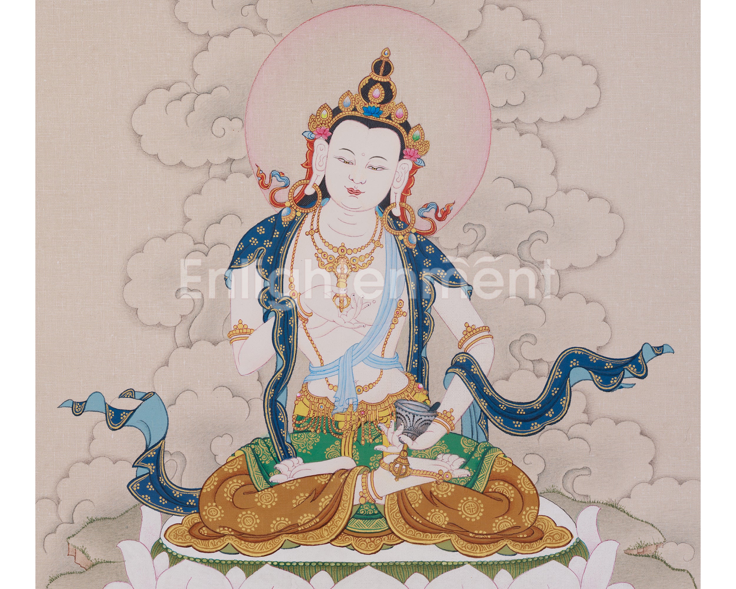Vajrayana Vajrasattva Art | Purification, Clarity, and Spiritual Renewal