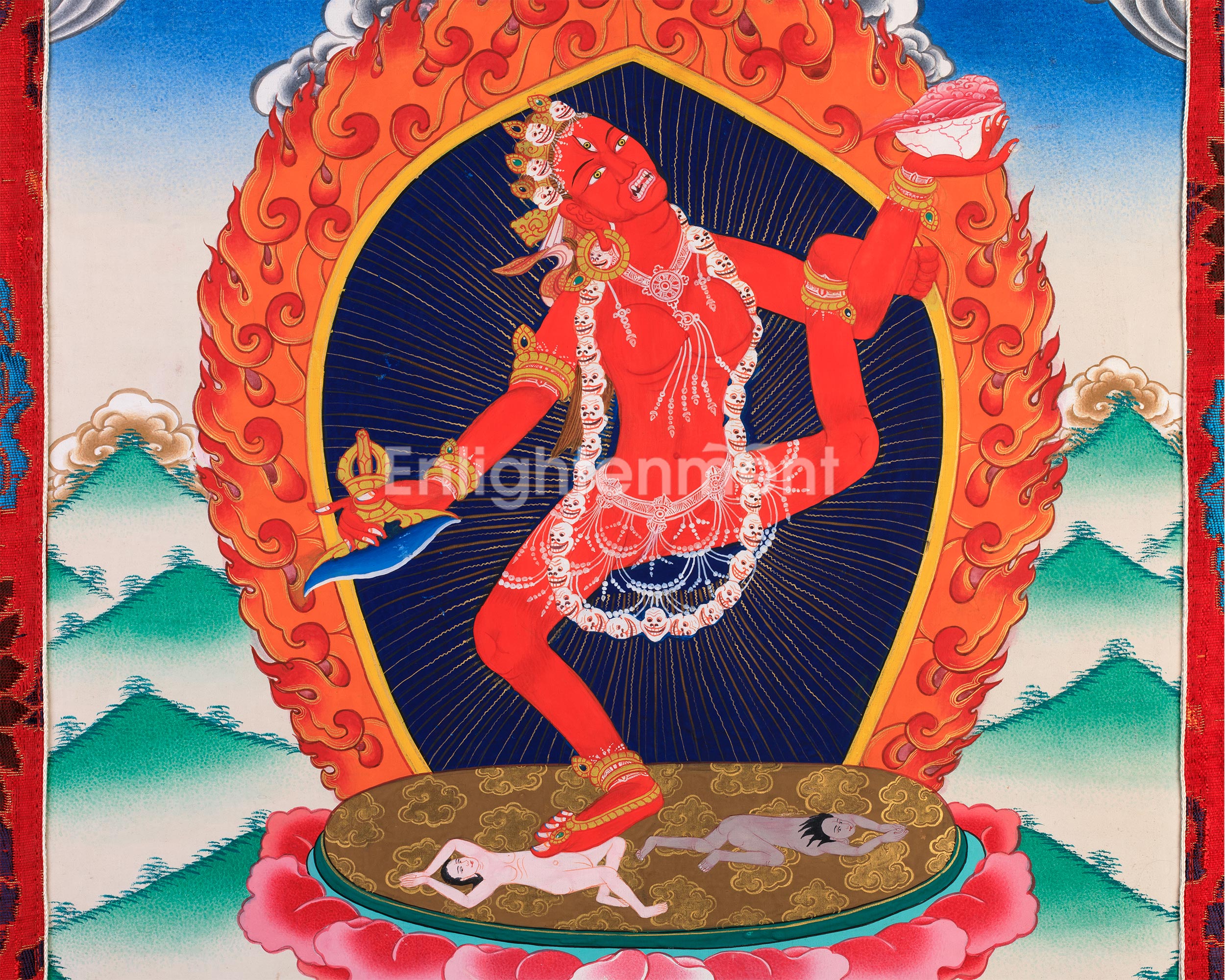 Vajrayogini Red Dakini Thangka | Fierce Wisdom and Empowerment
