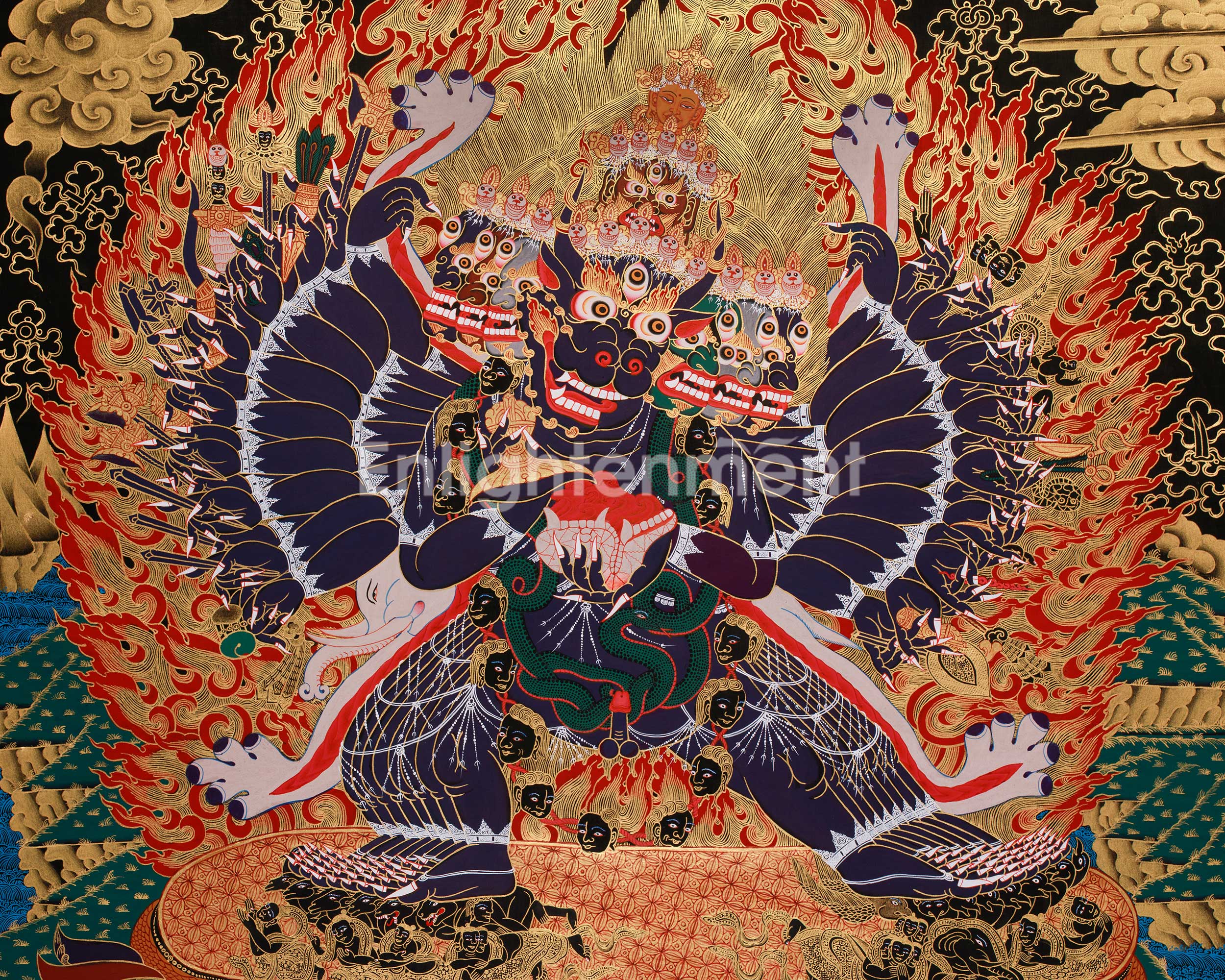Destroyer of Death, Yamantaka in Golden Splendor | Majestic Vanquisher