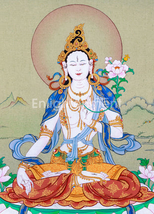 High Quality White Tara Thangka