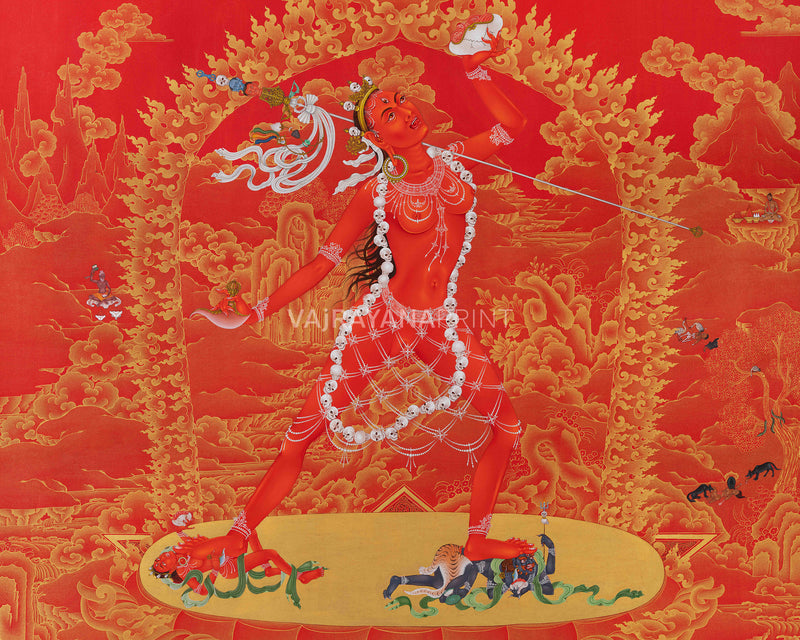 Vajrayogini Thangka Print | Ugra Tara | The Wisdom Dakini