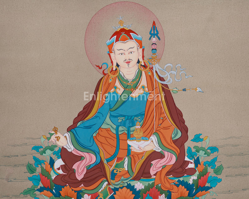 Buddhist Master Guru Rinpoche Thangka | Wrathful Deity