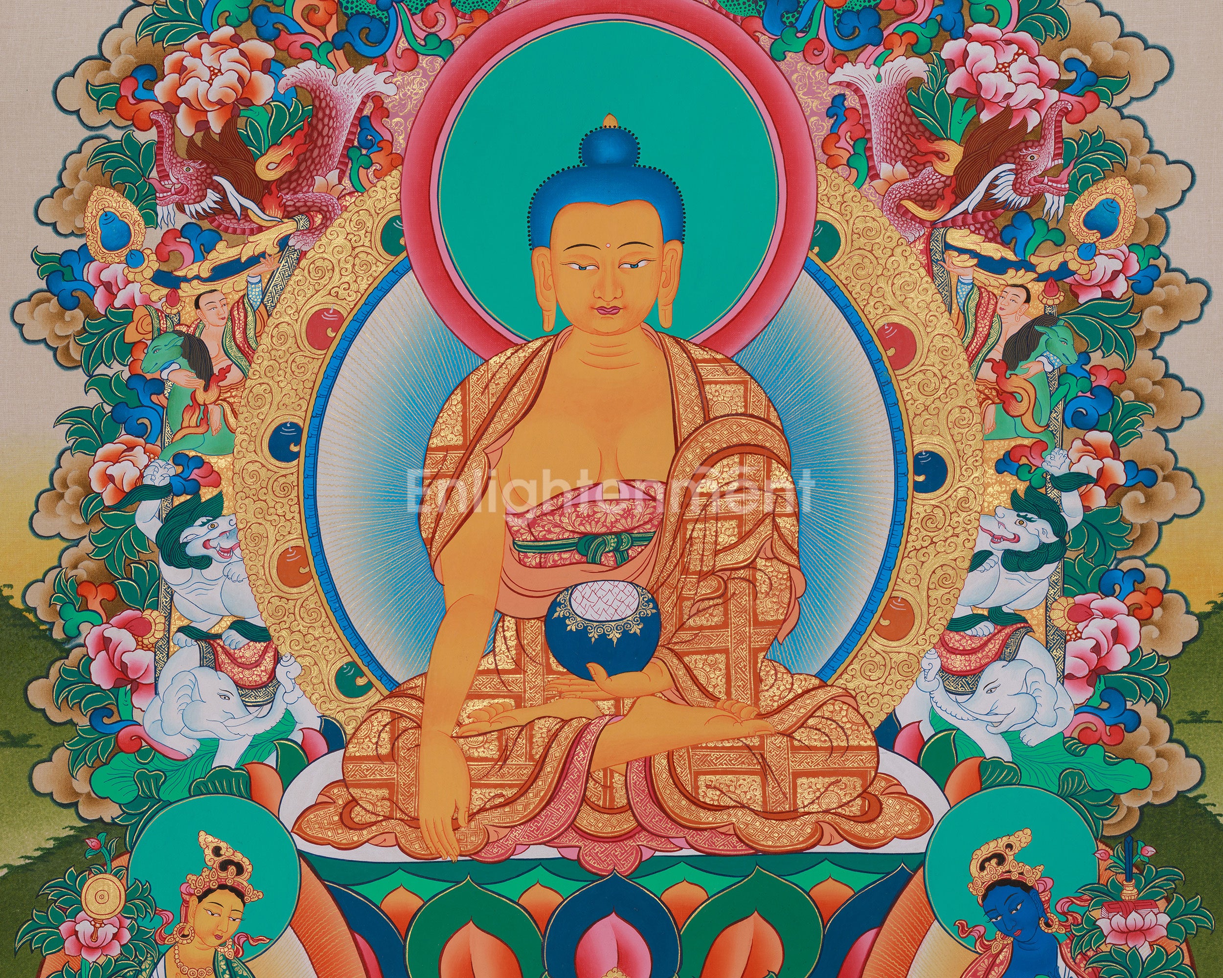 Peaceful Deity, Shakyamuni Buddha Thangka | A Symbol of Serenity and Wisdom