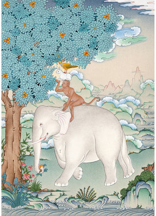 The Four Harmonious Friends | Honoring the Age | Tibetan Thangka