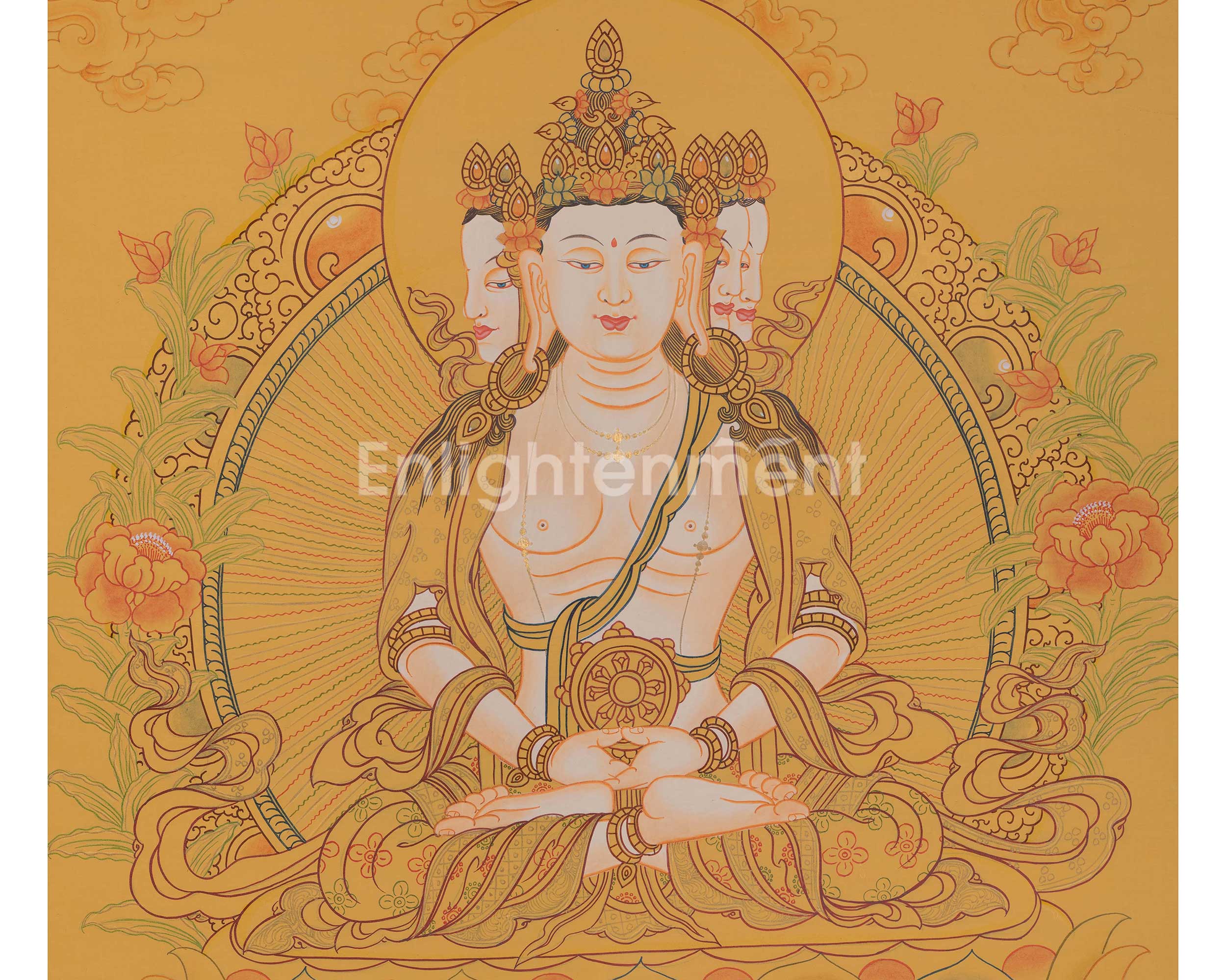 Cosmic Buddha Vairocana | Tibetan Thangka Painting