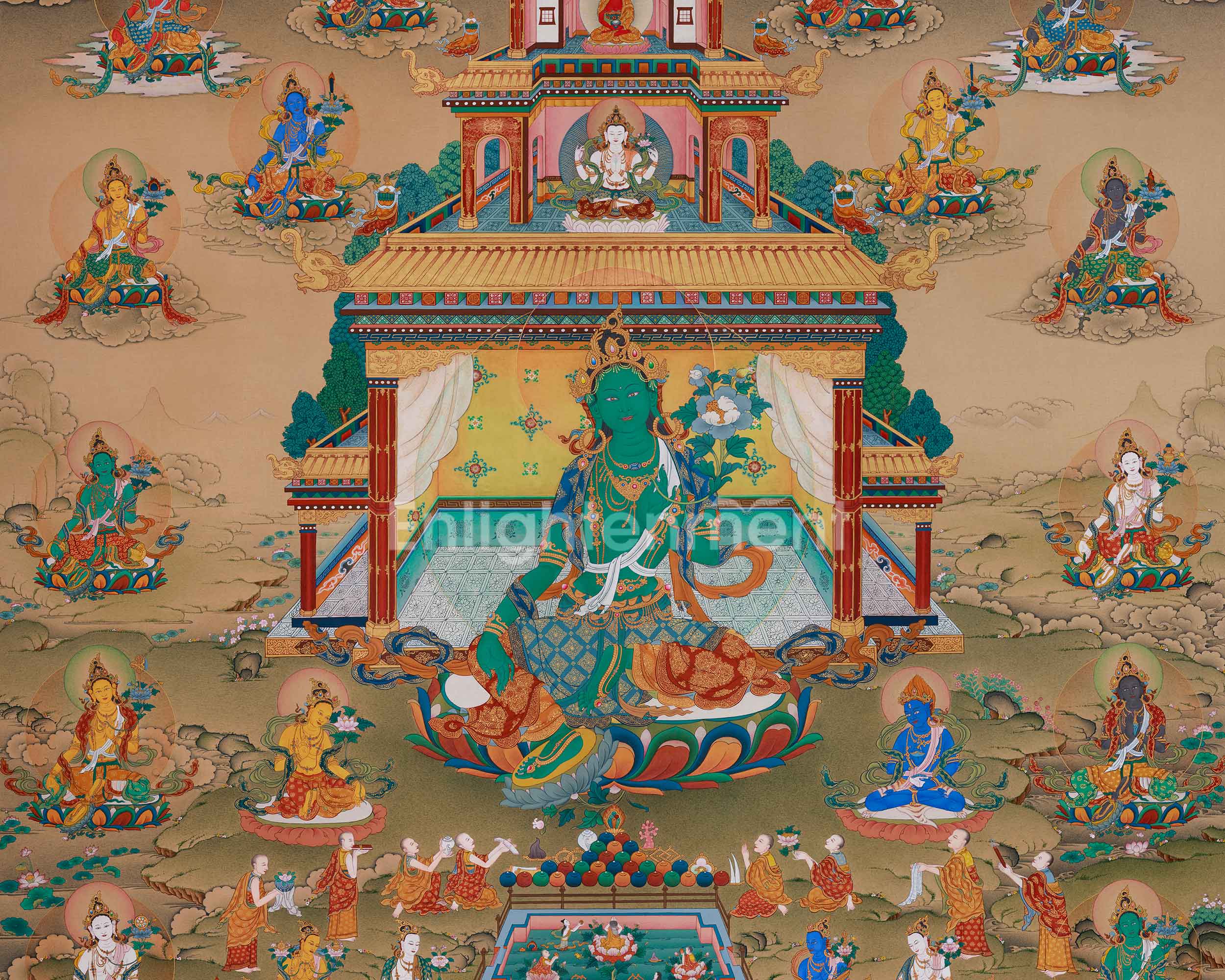 21 Tara Thangka | A Sacred Depiction of Tara's Blessings and Spiritual Power