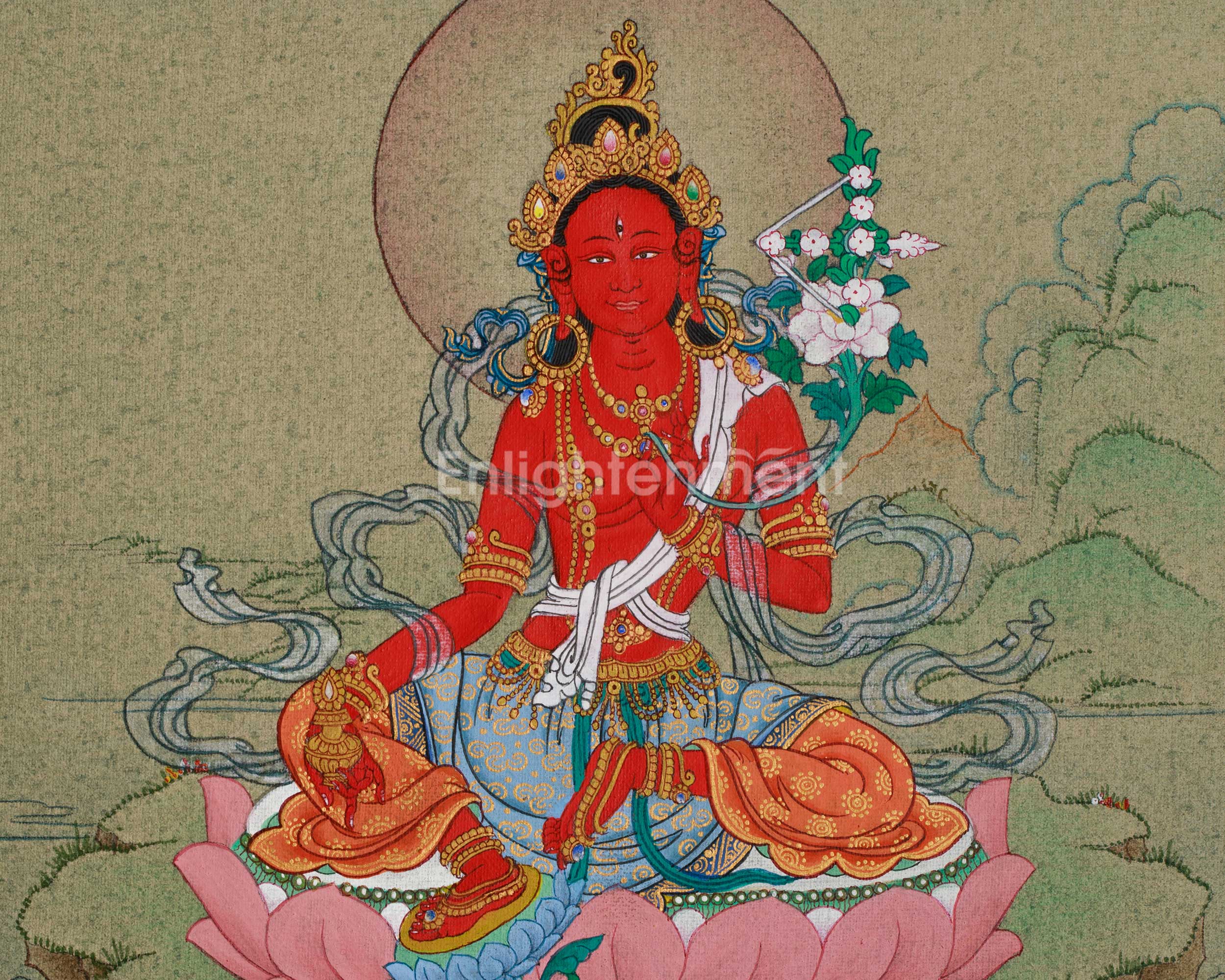 Himalayan Red Tara Thangka | Goddess of Protection and Compassion