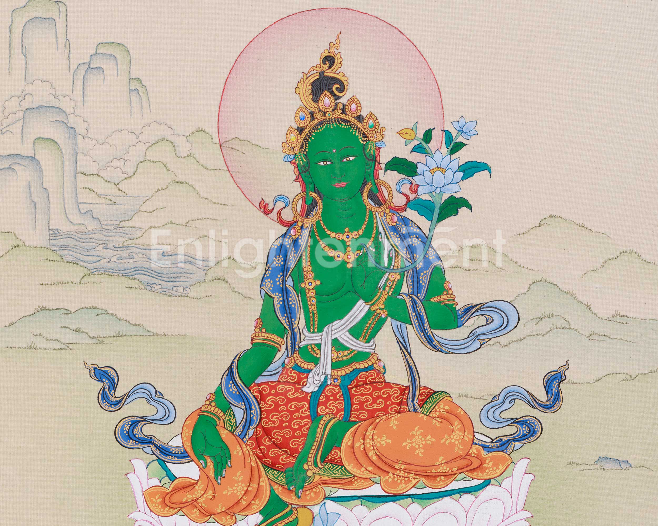 Shyama Tara Thangka | The Goddess of Protection and Compassion