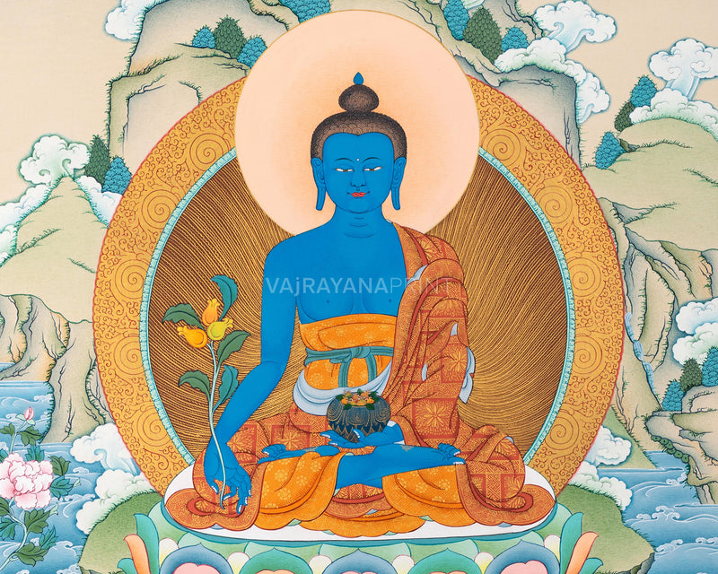 Medicine Buddha | Perfect Thangka Print for Meditation