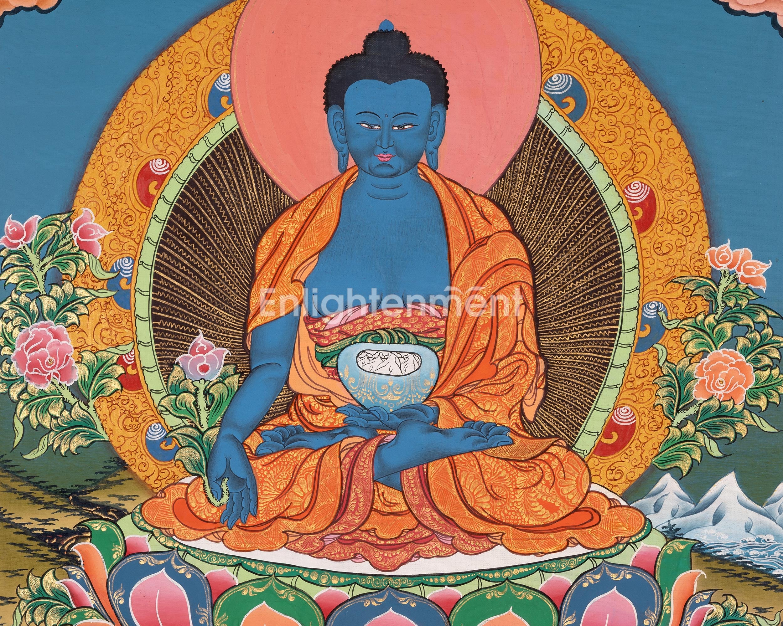 Thangka of Medicine Buddha | Bhaisajyaguru Painting