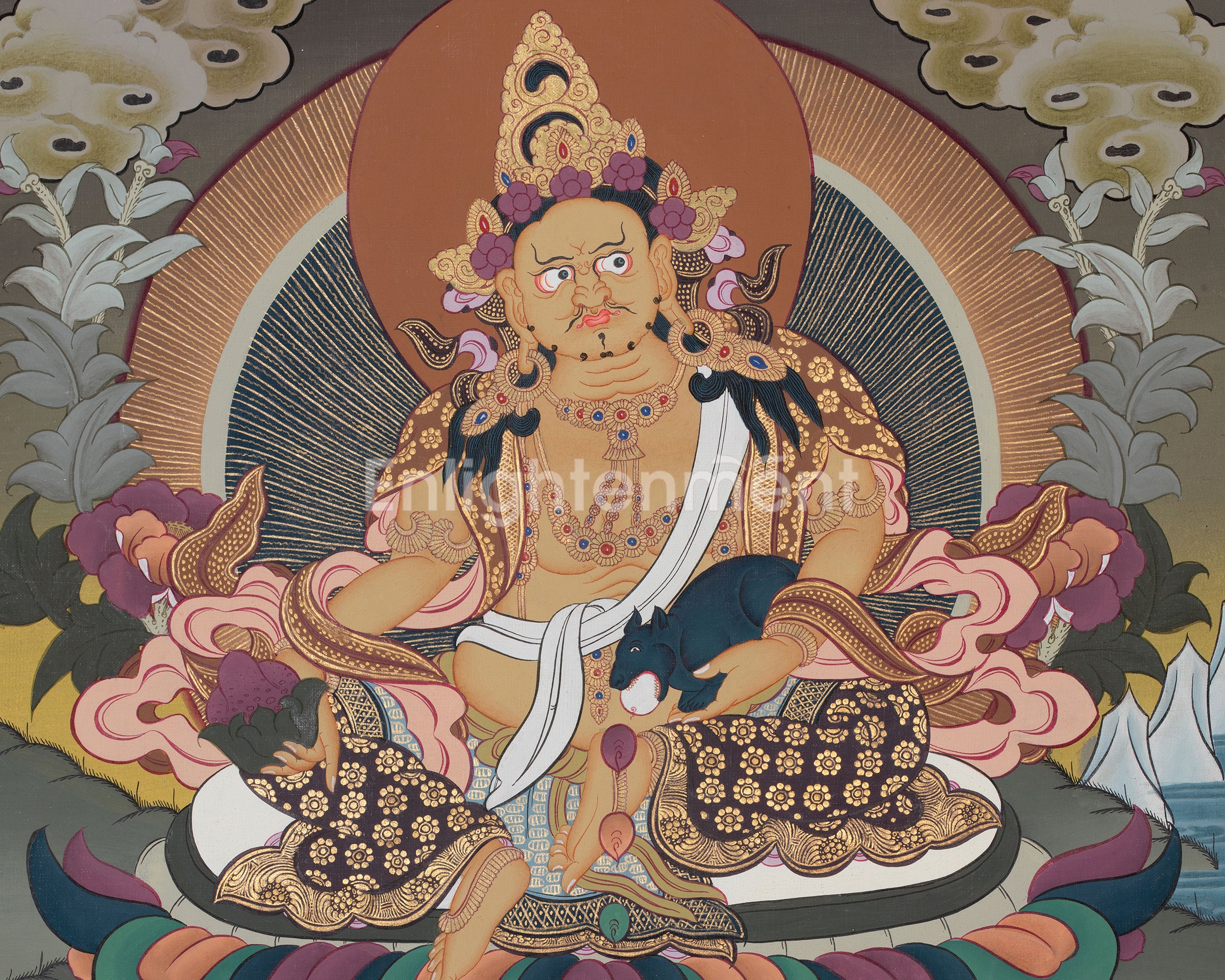 Wealth Deity Artwork | Dzambhala, The Guardian of Abundance & Prosperity