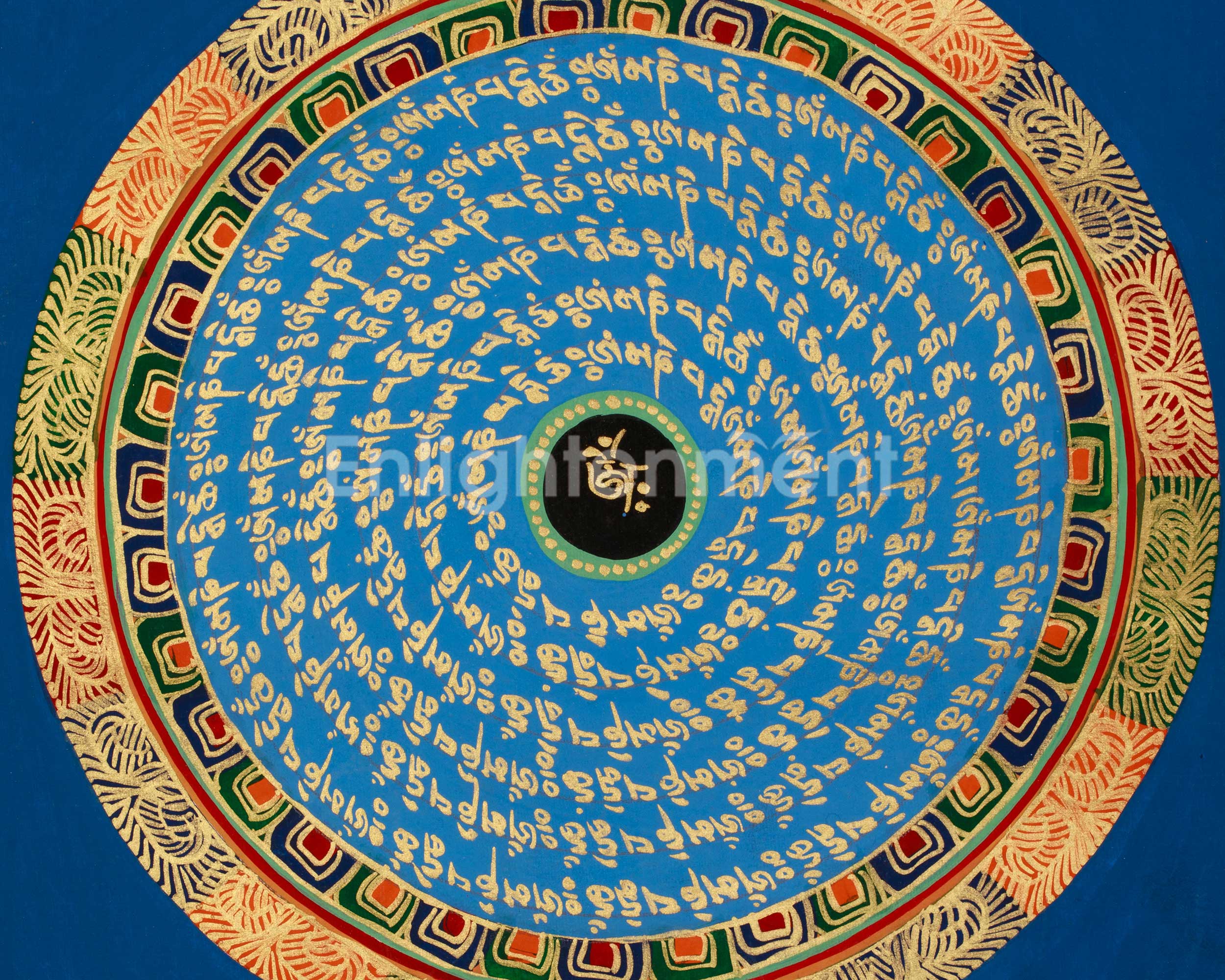 Buddhist Mantra Mandala Art | Symbolized Meditation, Focus, and Spiritual Energy