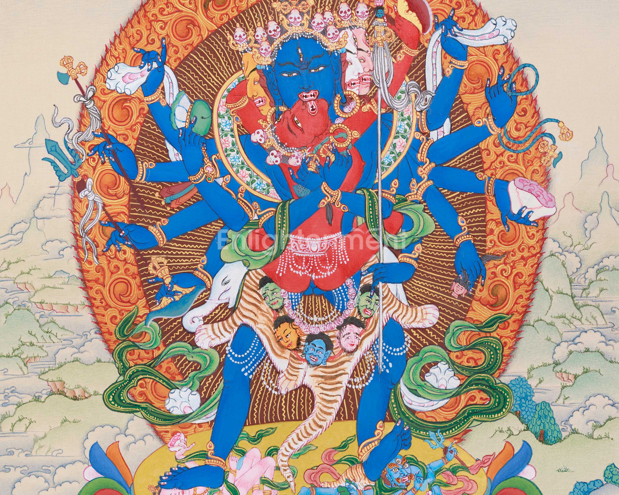 12 Armed Chakrasamvara | Sacred Tantric Deity | The Union of Compassion and Wisdom
