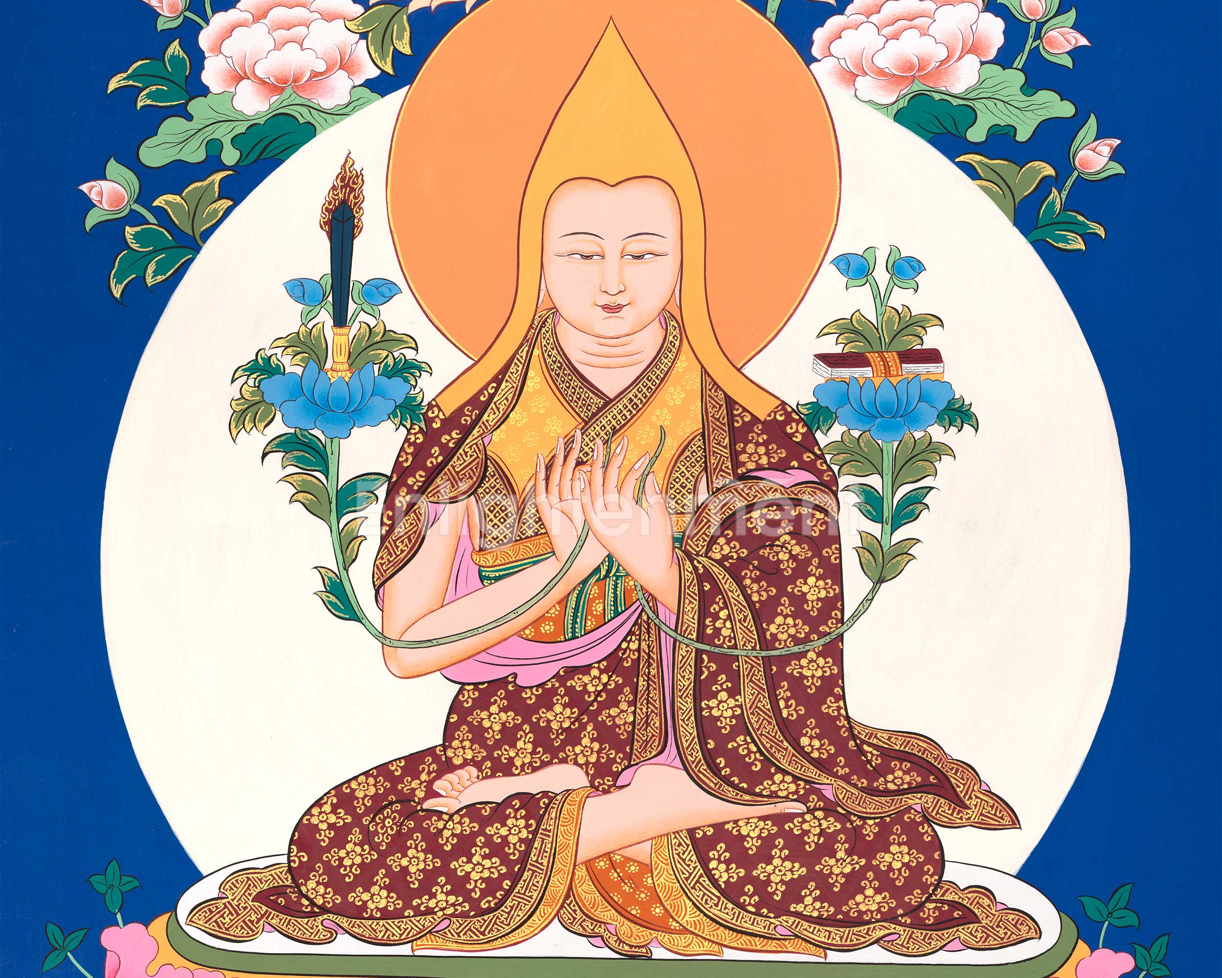 Tsongkhapa Thangka Painting | The Buddhist Master