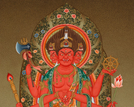Rare Japanese Bodhisattva Thangka | Wall Decoration Painting