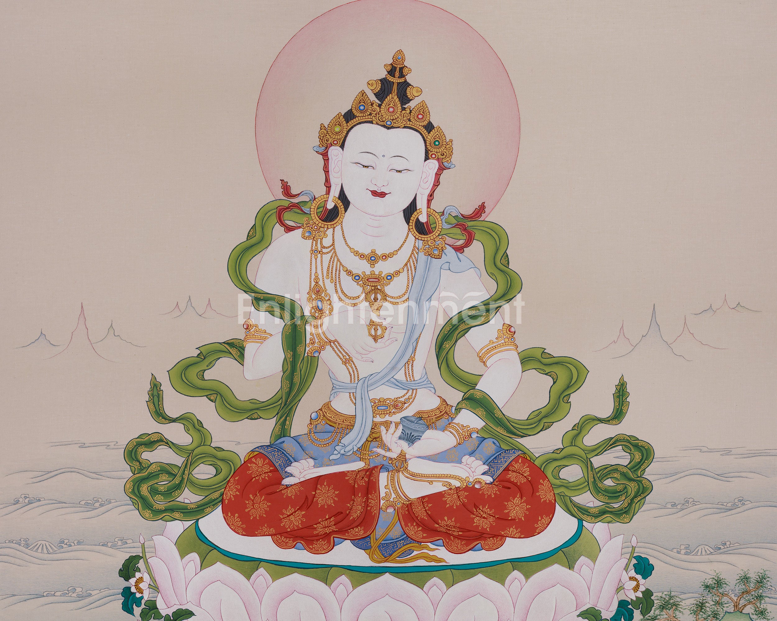 Vajrasattva Symbol of Purification Thangka | Dorje Sempa Artwork