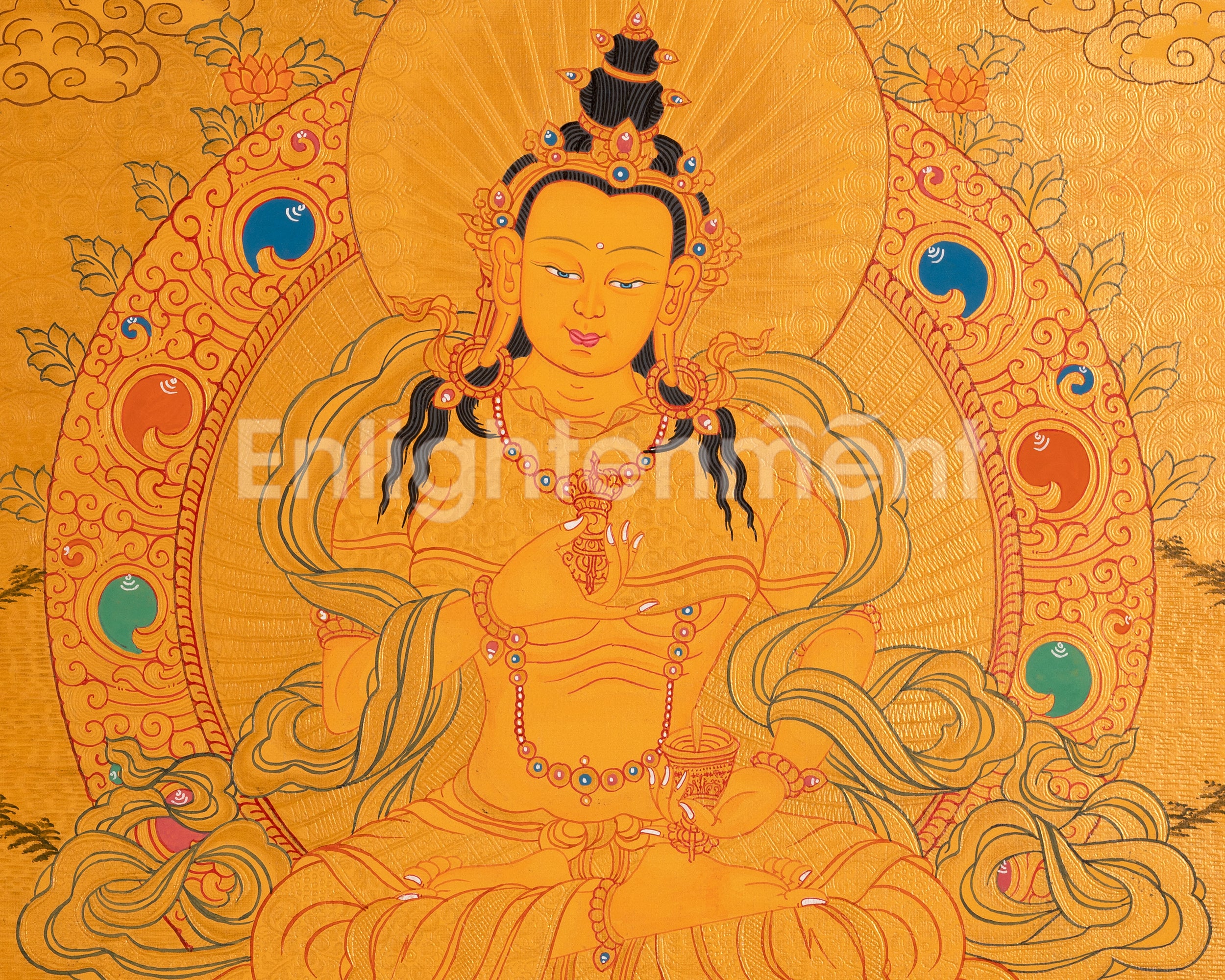 Vajrasattva Tibetan Thangka Painting | The Deity Who Purifies Karma and Restores Spiritual Clarity