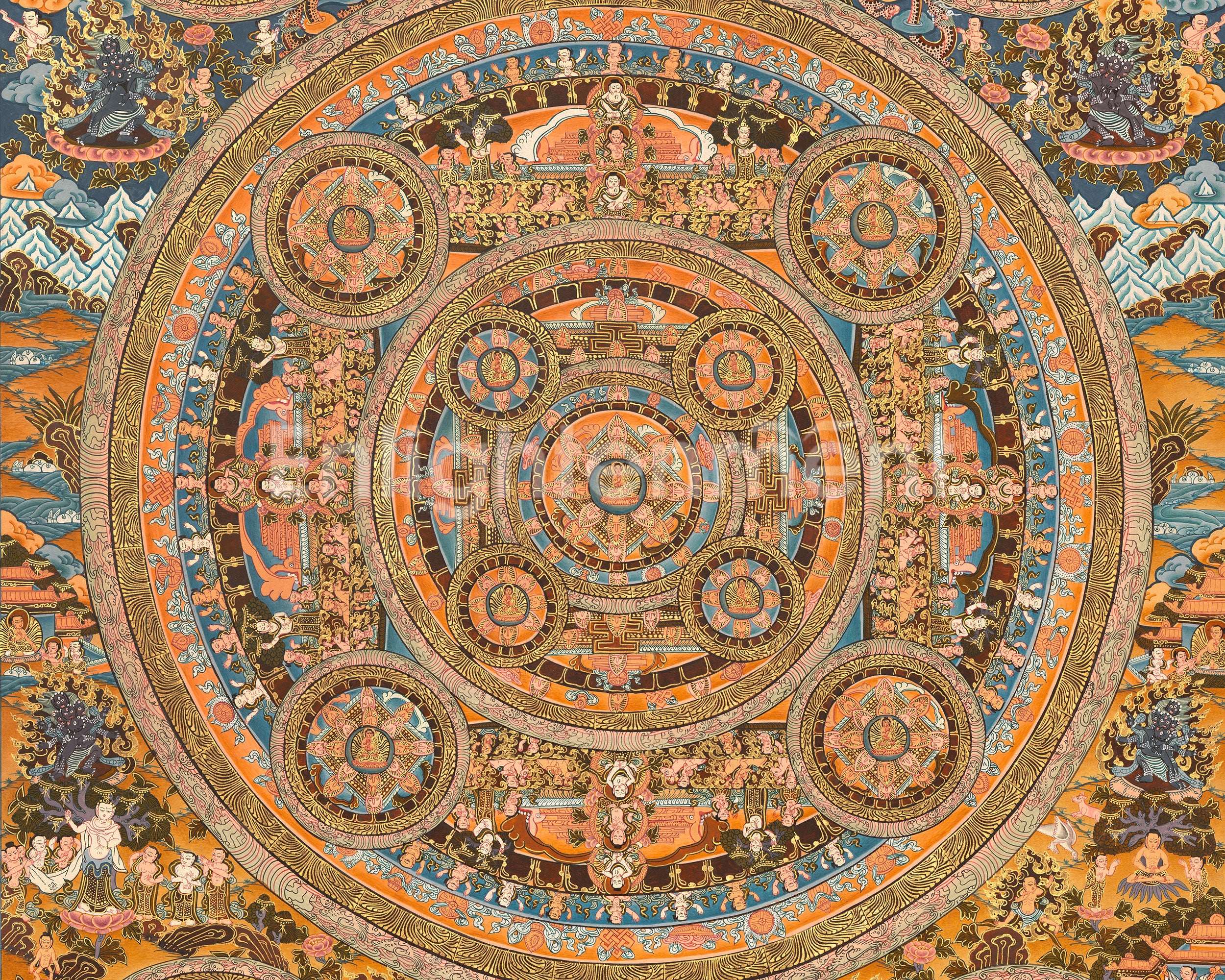 The Buddha Mandala Thangka | A Vision of Unity and Peace
