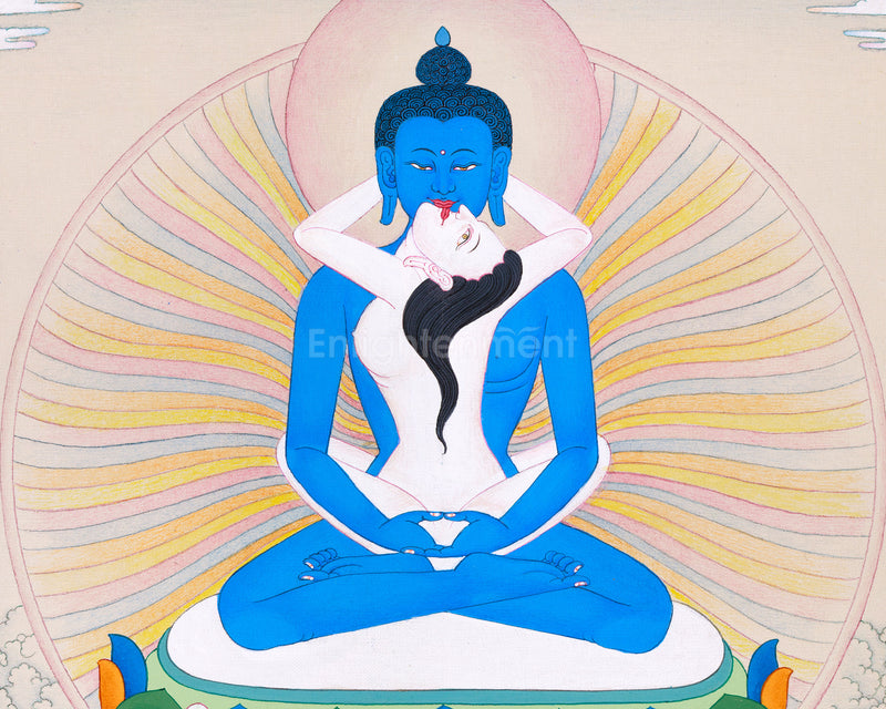 Refined Adi-Buddha Samantabhadra Thangka - Spiritual Artwork