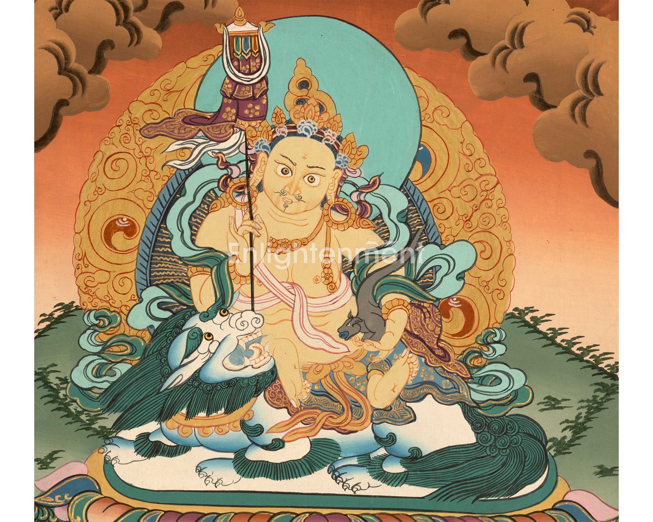 Traditional Hand-Painted Namtoshe Thangka | Wealth and Prosperity
