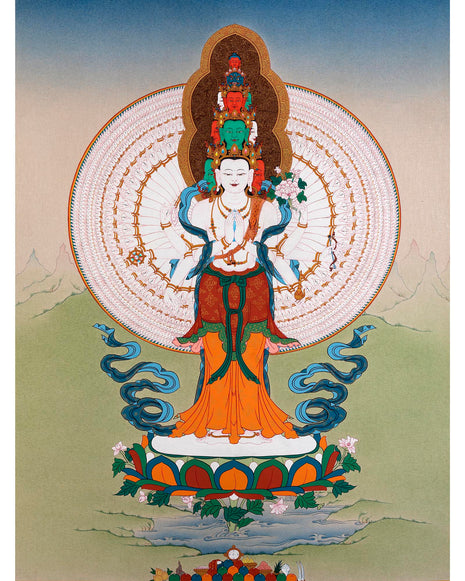 1000 armed Chenrezig Thangka | Traditional  Art