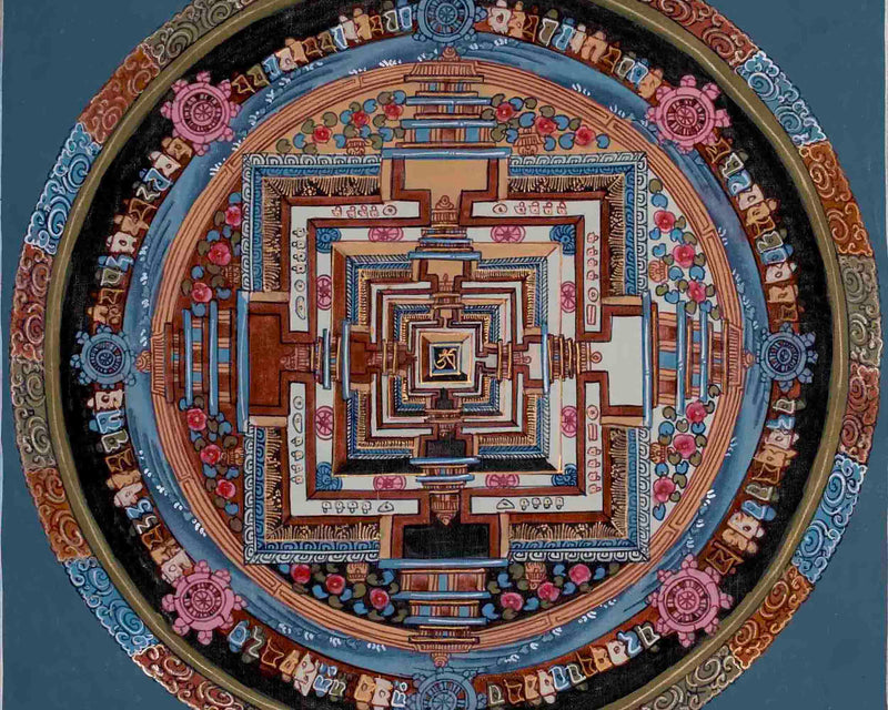 Kalachakra Mandala Thangka Painting | Thanka Gold leaf Painting