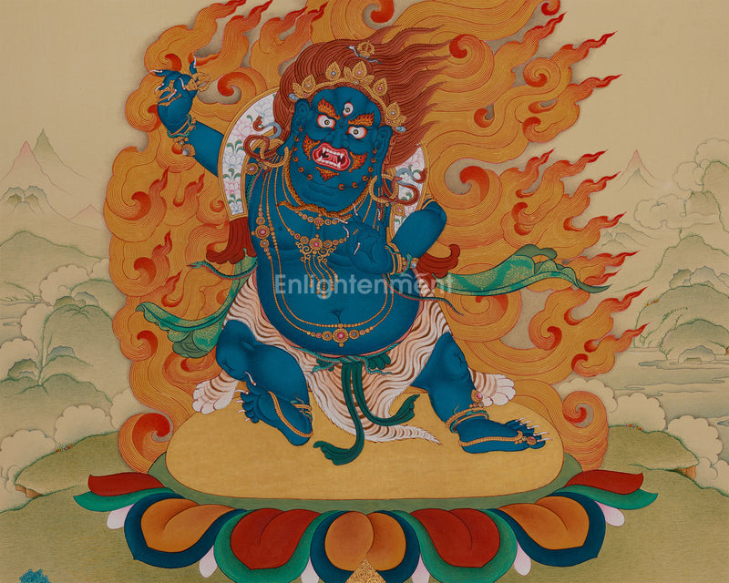 Vajrapani: Shakyamuni’s Protector Thangka | Tibetan Dharmapala