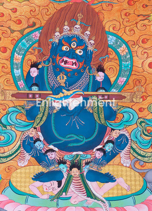 Shakyapa Mahakala Buddhism Thangka | Tibetan Buddhism Protector Deity Thangka Art